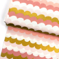 Preview: Stoff ST10042 Baumwolle Webware weiß rosé rosa gold  Streifen Wellen Detailansicht