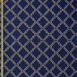Preview: ST10131 Half Panama Stoff blau mit goldenem Karomuster aus 80% Baumwolle, 20% Polyester