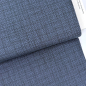 Preview: ST10208 Stoff Webware Baumwolle Meterware dunkelblau mit schwarzem Gittermuster Meterware MODA Detailansicht