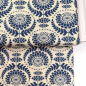 Preview: Baumwolle ST10217 Webware unelastisch Tilda Quilt Collection Tom Finnanger Lazy Days Collection creme blau Blumenmuster abstrakt  Detailansicht