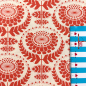Preview: Baumwolle ST10217 Webware unelastisch Tilda Quilt Collection Tom Finnanger Lazy Days Collection creme rot Blumenmuster abstrakt