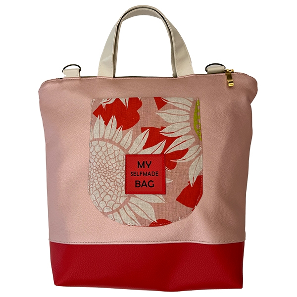 Preview: ST10151 Nähbeispiel  1 Naturfarbener Canvas Cotton & Steel Front Yard by Sarah Watts mit großen, gelben, braunen & türkisen Sonnenblumen aus 45% Baumwolle und 55% Leinen