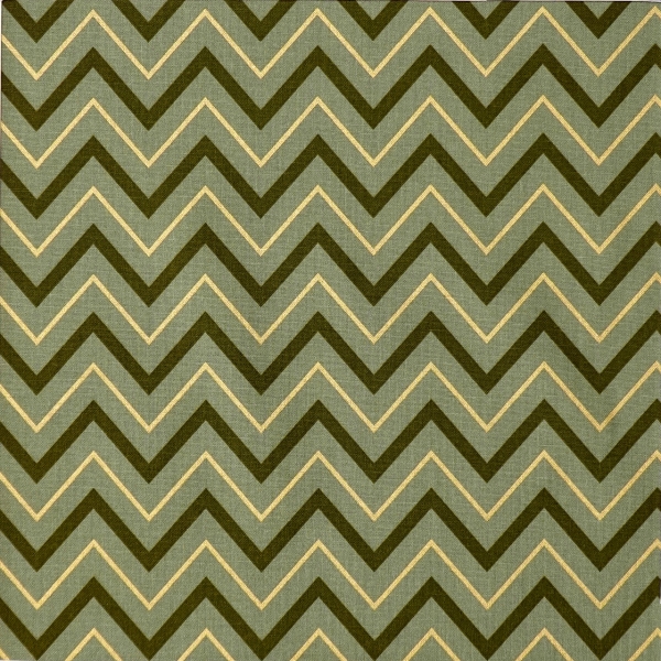 ST10130 Half Panama Stoff grün gold mit gezacktem Streifenmuster aus 80% Baumwolle, 20% Polyester zum Nähen von Taschen, Rucksäcken & Accessoires.