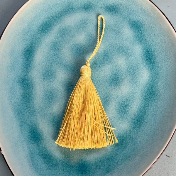 Quaste gold 7,5cm Länge mit Aufhängeschlaufe TZ10022