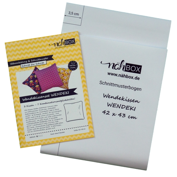 Nähbox 4er Wendekissenset WENDEKI  Nähanleitung und Schnittmuster
