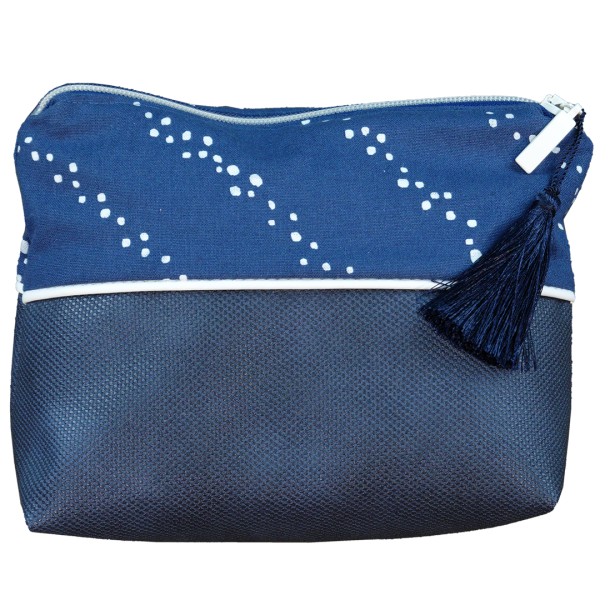 ST10147 Nähbeispiel 1 robuster Canvas Stoff KOKKA dunkelblau maritim Fische Wellen